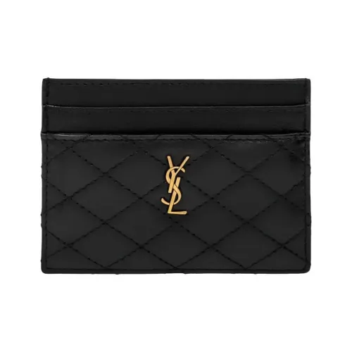 SAINT LAURENT Gaby Lambskin Картхолдер Женский Черный