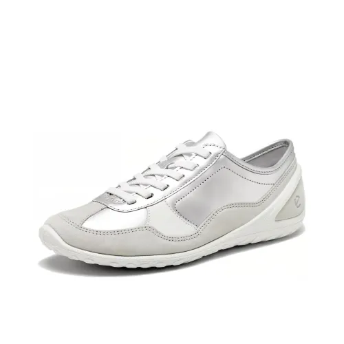 Natacha x Ecco Walking BIOM LITE Low Top Повседневная обувь Женская Белая Серебряная Бежевая