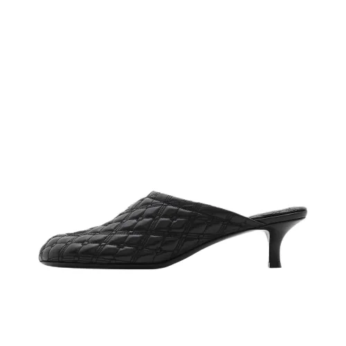 Burberry Тихий Домашние тапочки Женские Черный