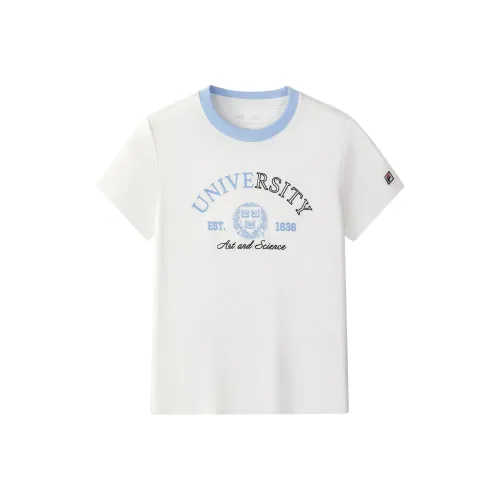 FILA KIDS Feile Детские Короткие Рубашки с Коротким Рукавом Облачно-Белые Подростки