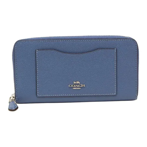 COACH Кошелек на молнии Маленький Женский Лавандовый Синий