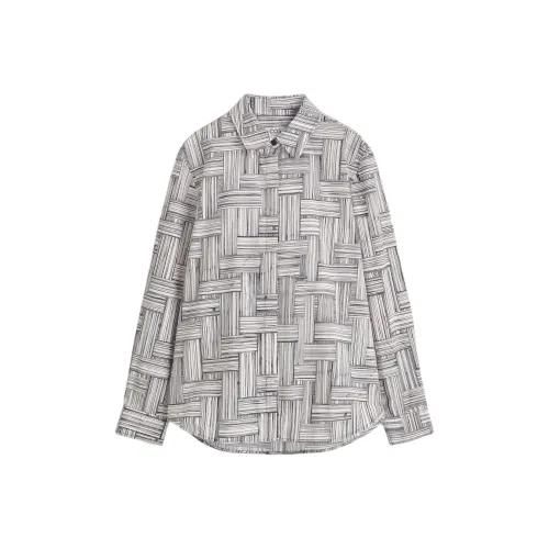 COS Бежевый/Темно-синий Женские Рубашки