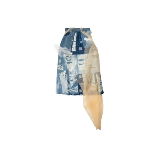 Who Decides War SS25 Denim Long Skirt Women's