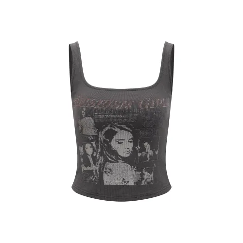 Ariseism Женские майки угольно-серого цвета