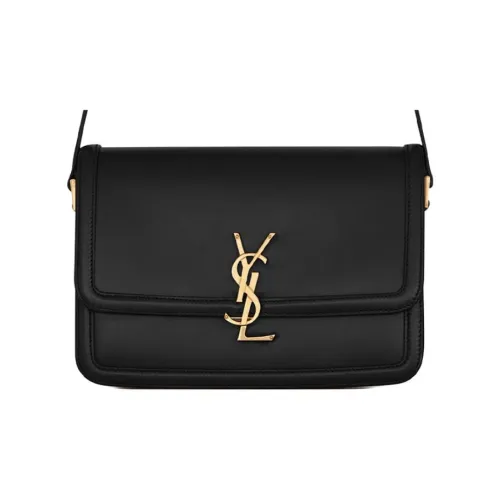 SAINT LAURENT Solferino Телячья кожа Сумка через плечо Средняя Женская Черная
