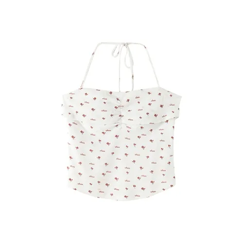 CHUU Красный Цветочный Женские Майки