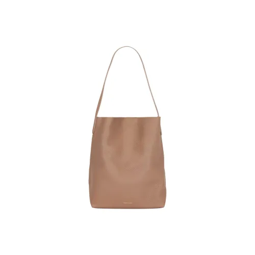 MANSUR GAVRIEL Litchi Grain Кожа Плечевая Сумка Женская Светло-Коричневая