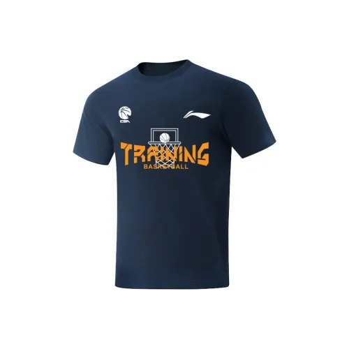 LINING Короткий рукав T-рубашка унисекс Гуандунский синий