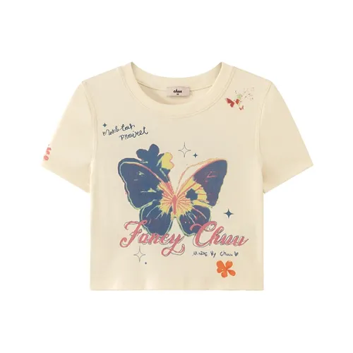 CHUU Абрикос Женские T-рубашки