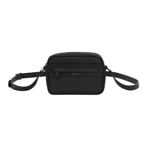 SAINT LAURENT Телячья кожа Camera Сумка Сумка через плечо Маленькая Мужская Черная
