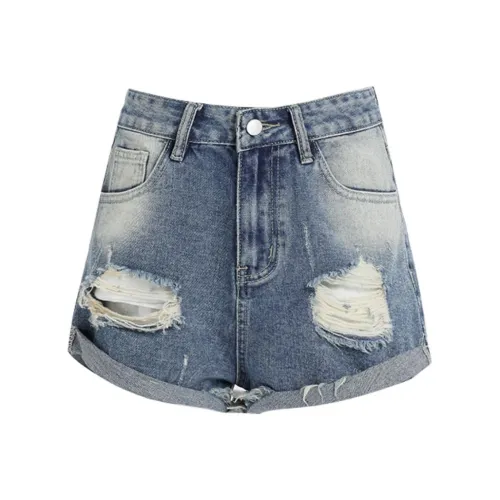 SHIJI XLD 8801 2 Небесно-голубой Женские джинсовые шорты