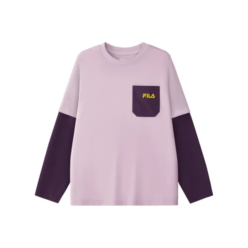 FILA KIDS Feile Детская Длинно-Рукавная Рубашка Zhuoyan Фиолетовая Подростки