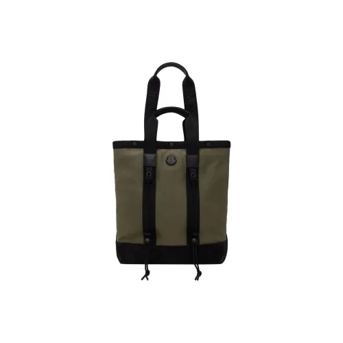 Moncler Нейлоновая сумка-тоут сумка для покупок маленькая мужская армейская зеленая сумка