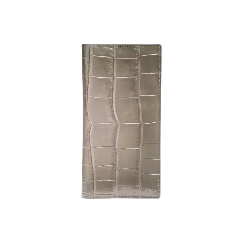 COACH Breast Pocket Крокодил Тисненая кожа Клатч Держатель для карт кошелек Женские Эбеновый