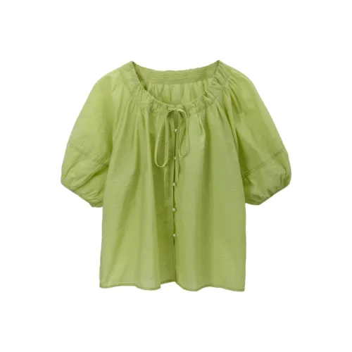 MISHOW Матча Зеленый Женские Рубашки