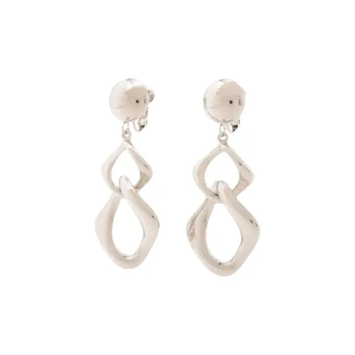 SAINT LAURENT Металл Серьги Женские Серебряные