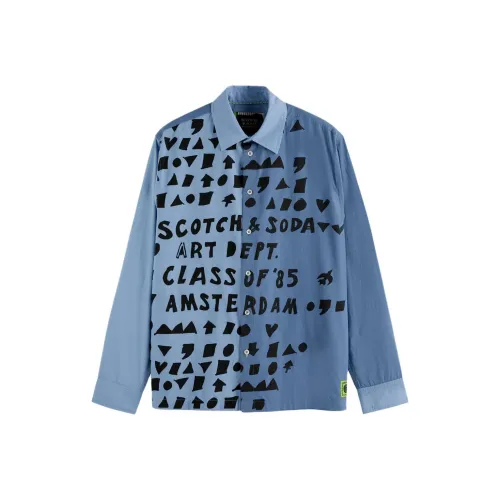 Scotch&Soda Выцветший деним мужские рубашки