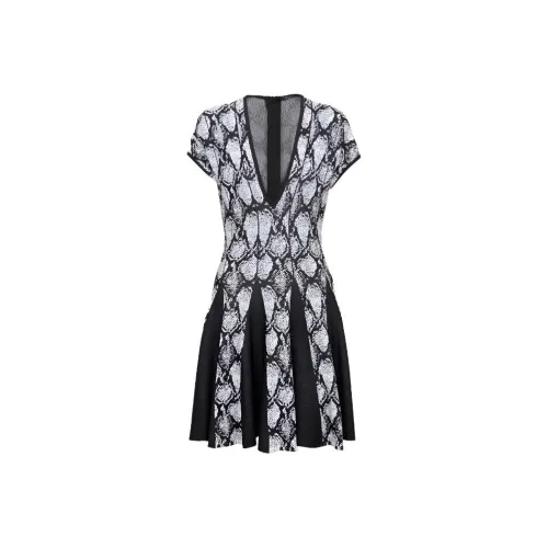 BALMAIN Короткое платье с короткими рукавами женское черное