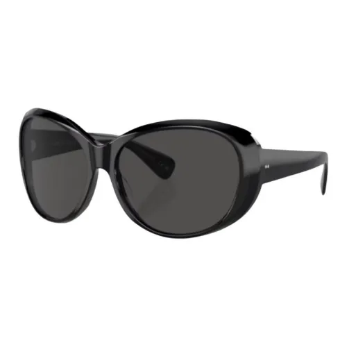 Oliver Peoples Ацетат OVAL SUNGLASSES Мужской Черный
