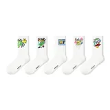 Однотонные носки J, с надписью, в комплекте - 5 пар