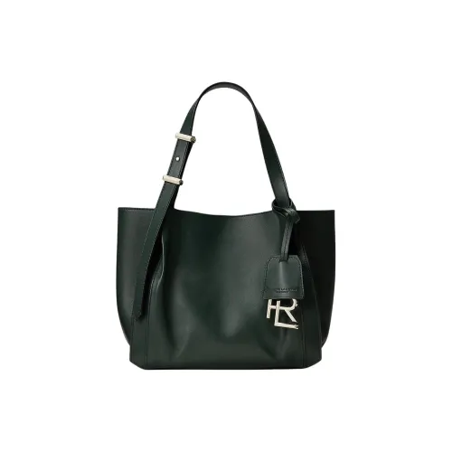 Polo Ralph Lauren Коровья кожа Тоут Сумка Сумка для покупок Сумка Сумка через плечо Мини Женская Темно-зеленая