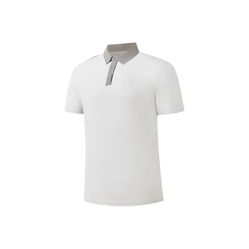 QIAODAN Снег Бархат Серый/Mystic Облачный серый Мужская Поло