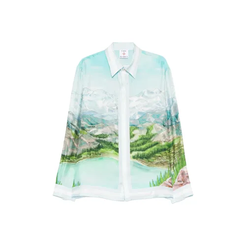 CASABLANCA Blue Men's Shirts CASABLANCA Синий Мужские Рубашки