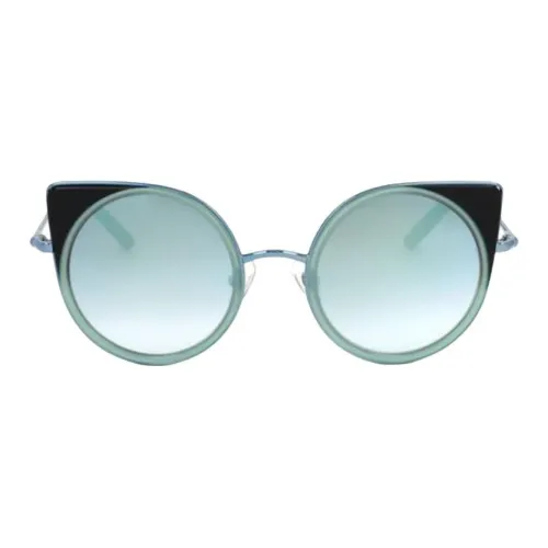 Linda Farrow Металлический Ацетат Кошачий Глаз Солнцезащитные Очки Женские Синие