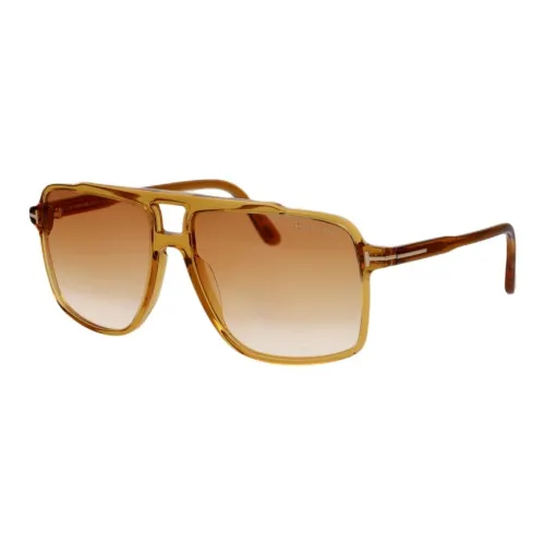 TF Ацетат Aviator Солнцезащитные очки Мужские Чайный Коричневый