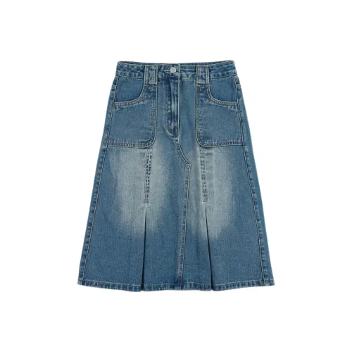 ZAZN Синий Женские Джинсовые Длинные Юбки