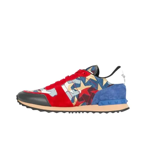 Valentino Rockrunner Low Топ Повседневная обувь Мужская Красная Синяя