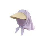 Фиолетовый солнцезащитный шарф-шляпа, солярис, соломенная шляпа