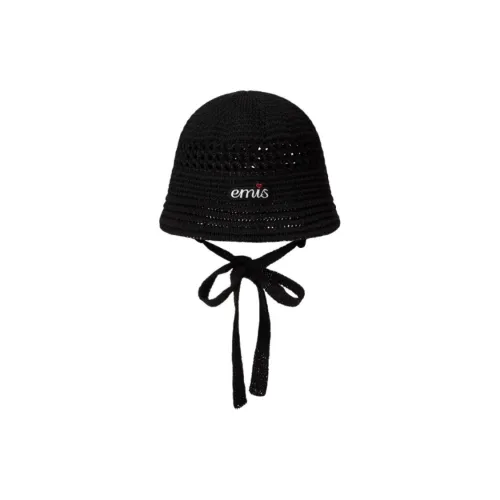 Emis Linen Fiber Yarn Blend Bucket Hats Unisex Black Эмис Лен Фибра Пряжа Смесь Панамы Унисекс Черный