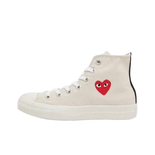 Comme des Garçons x Converse Chuck Taylor All Star Износостойкие высокие кеды Мужские Экрю