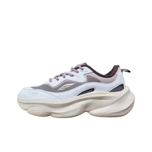 Erke Дышащий и Легкий Низкий Топ Повседневные Беговые Кроссовки Женские Каменный Серый Дикий Серый