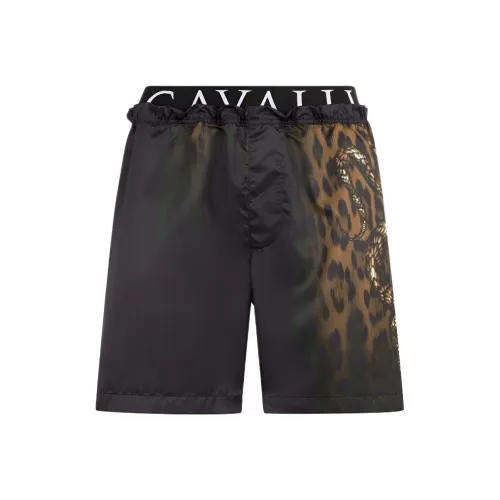 Roberto Cavalli SS24 Пляжные шорты Мужские Черные