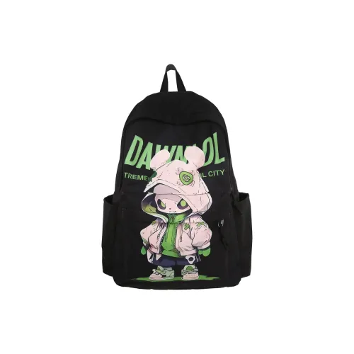 Vack Nylon Backpack Standard Unisex Black White Vack Нейлон Рюкзак Стандартный Унисекс Черный Белый