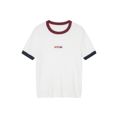 UOOYAA Бежевые Женские Футболки