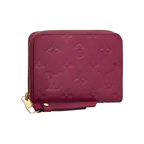 LOUIS VUITTON Кожа Монетница Кошелек Женские Красный