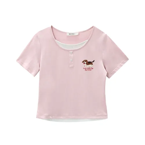 MIZIQI Короткие рубашки с короткими рукавами женские