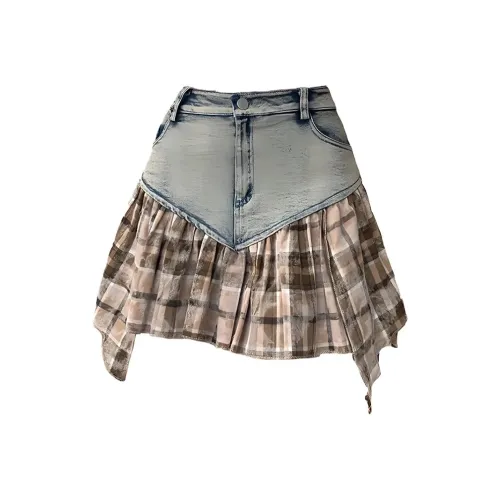 CHARM GLOW Джинсовые короткие юбки Женские