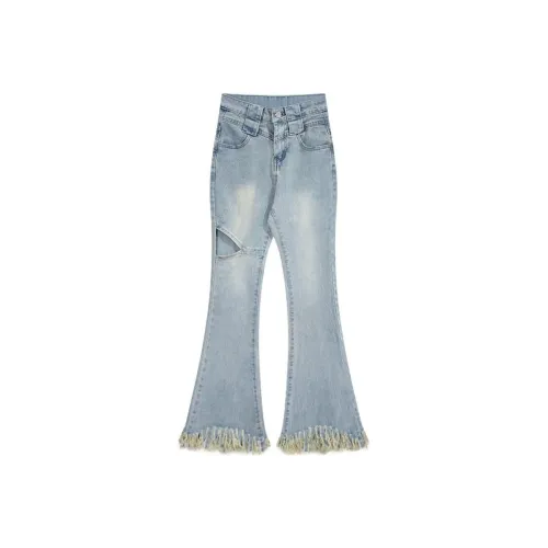 FOREST LIBRARY Синие Унисекс Джинсы