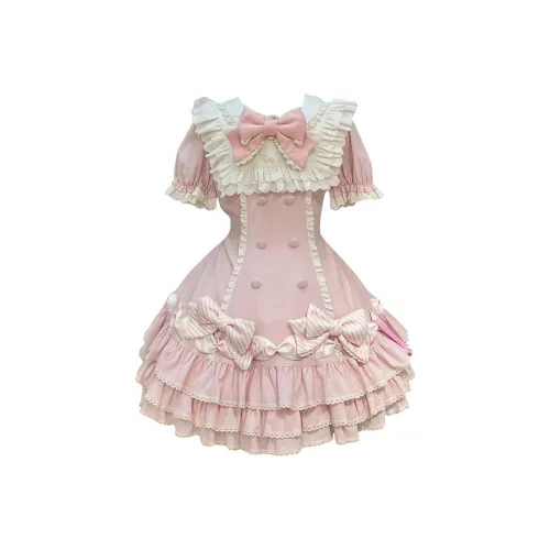 WLEQK Розовое Женское Лолита Платье