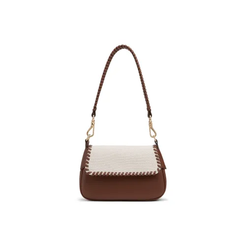 CHARLES KEITH Сумка через плечо из холста с тканью сумка на плечо маленькая женская цвет тауповый холст и бежевый