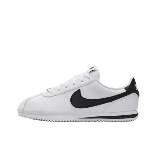 Nike Cortez Устойчивые к истиранию Низкие Кеды для Детей Lifestyle Shoes Белый Черный Подростки