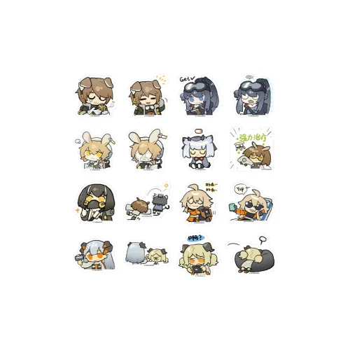 Аркнайтс Hummer Saria Ifrit Набор наклеек Персонал Маленький Повседневный 13,0 Белый Поверхность Сова Мерч по IP