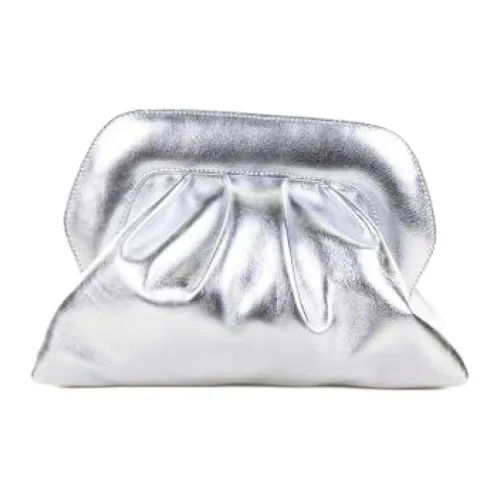 Roberto Festa Кожаный клатч унисекс серебряный