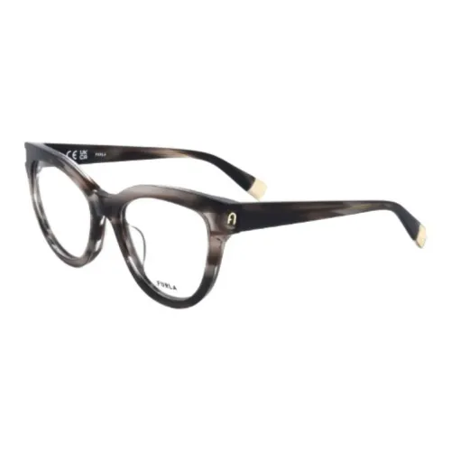 Furla Ацетат Овальные Оправы для Очков Унисекс Прозрачно-Серый