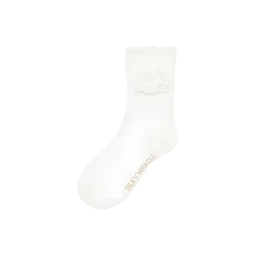 SILKY MIRACLE 1 шт Белый Женские Носки MID до икры