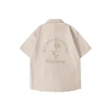 [Охлаждающий, Дышащий] Светло-бежевый (B Розовое Цветение, Спина с Логотипом)